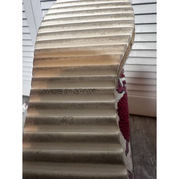 SZ Blockprints x Anthropologie Daphne Floral Lace-Up Espadrille Sneaker 9 9.5 - Picture 6 of 7